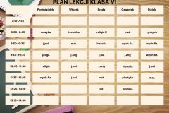 Plan Lekcji Kolorowy Styl Ilustrowany - 6