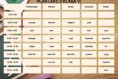 Plan Lekcji Kolorowy Styl Ilustrowany - 6