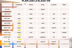 Plan Lekcji Kolorowy Styl Ilustrowany - 8