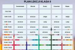 Plan Lekcji Kolorowy Styl Ilustrowany - 2
