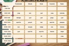 Plan Lekcji Kolorowy Styl Ilustrowany - 6