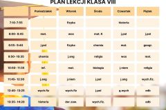 Plan Lekcji Kolorowy Styl Ilustrowany - 8